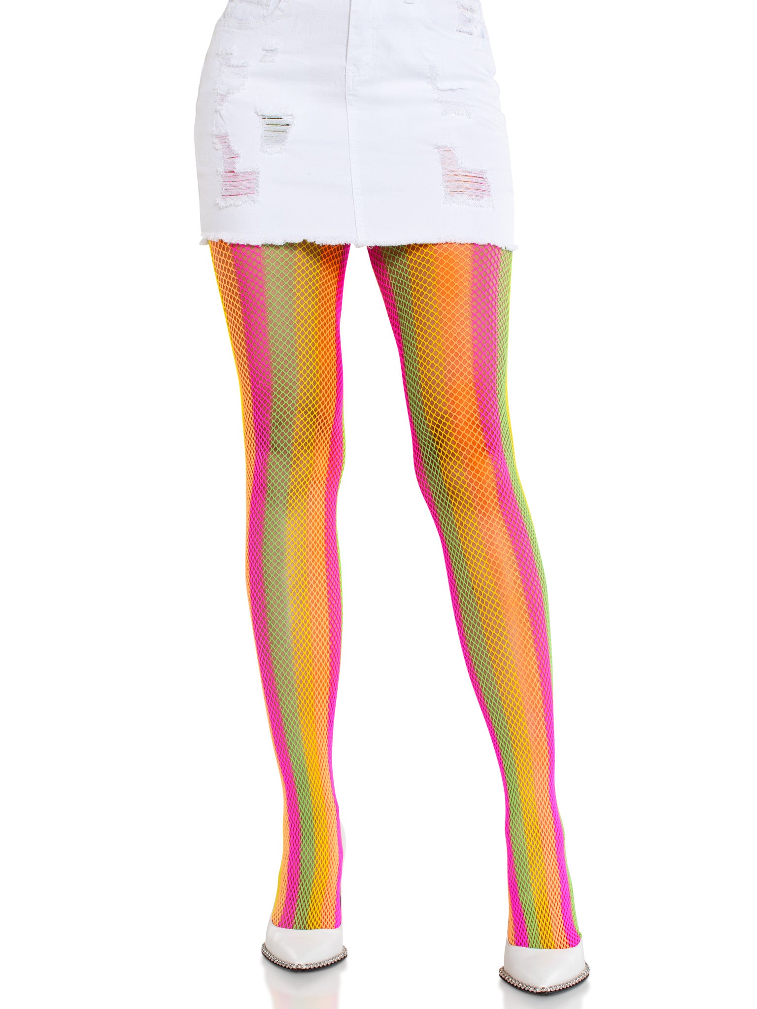 rainbow fishnet mini dress Not Sorry Rainbow Net Dress, Women's Lingerie