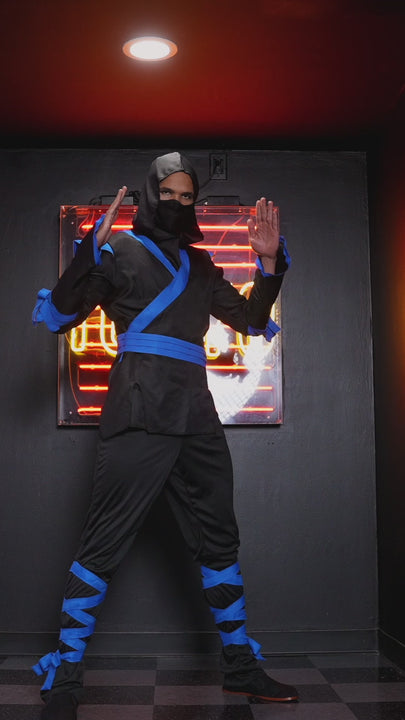 color_black/blue | Leg Avenue Men's Ninja Costume