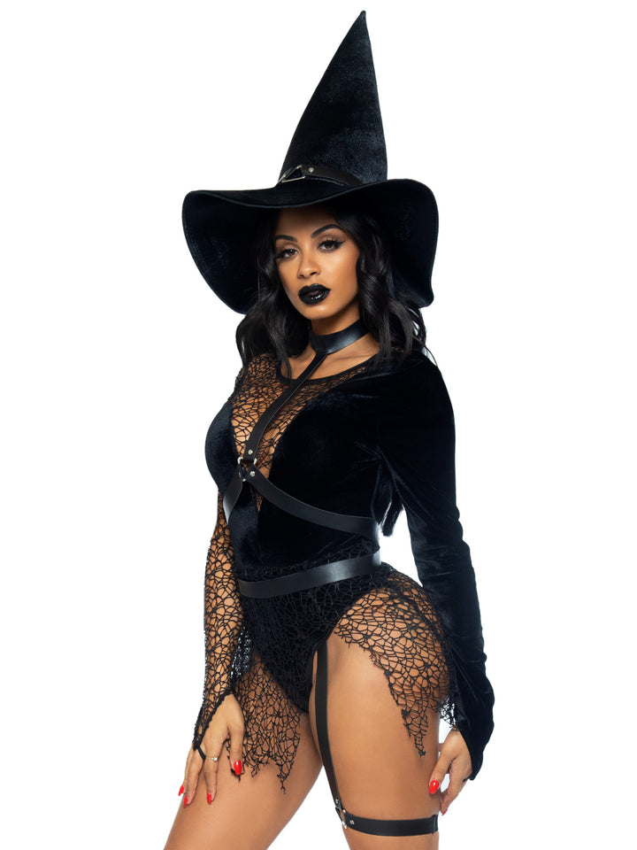Leg Avenue Crafty Witch Sexy Costume With Hat, Black / X-Small Leg Avenue Crafty Witch Sexy Costume With Hat, Black / X-Small